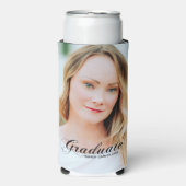 Elegant minimalistisch script Afstuderen Foto Part Seltzer Blikjeskoeler (Seltzer Voorkant)