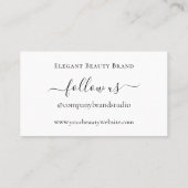 Elegant minimalistisch script bedankt visitekaartje (Achterkant)