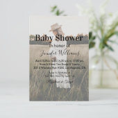 Elegant minimalistisch script Boho Photo baby show Kaart (Staand voorkant)