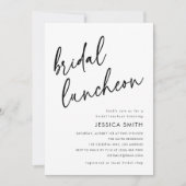 Elegant Minimalistisch Script Bruidslunch Kaart (Voorkant)