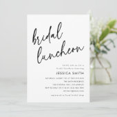 Elegant Minimalistisch Script Bruidslunch Kaart (Staand voorkant)