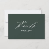 Elegant minimalistisch script bruiloft dankbaarhei bedankkaart (Voorkant)