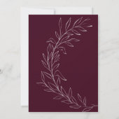 Elegant minimalistisch script bruiloft kaart (Achterkant)