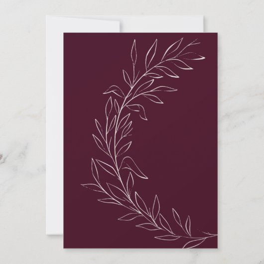 Elegant minimalistisch script bruiloft kaart (Achterkant)