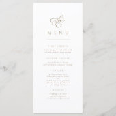 Elegant minimalistisch script bruiloft menu (Voorkant)