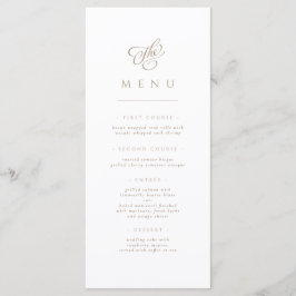 Elegant minimalistisch script bruiloft menu