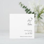 Elegant minimalistisch script dat de knoopbruiloft aankondiging (Staand voorkant)