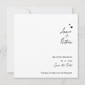 Elegant minimalistisch script dat de knoopbruiloft aankondiging (Voorkant)
