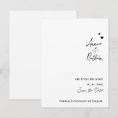 Elegant minimalistisch script dat de knoopbruiloft aankondigingskaart (Voorkant / Achterkant)