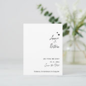 Elegant minimalistisch script dat de knoopbruiloft aankondigingskaart (Staand voorkant)