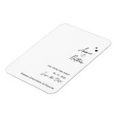 Elegant minimalistisch script dat de knoopbruiloft magneet (Linkerzijde)