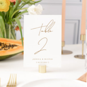Elegant minimalistisch script Gold Wedding Kaart