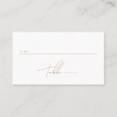 Elegant minimalistisch script Gold Wedding Plaatskaartje (Voorkant)
