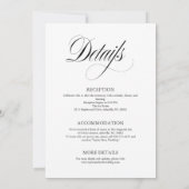Elegant Minimalistisch Script Huwelijk Kaart (Achterkant)