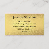 Elegant minimalistisch script Kaarsenmaker Gold fo Visitekaartje (Achterkant)