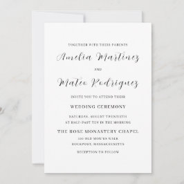 Elegant minimalistisch script moderne bruiloft kaart