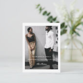 Elegant minimalistisch script Nieuwe adresfoto Briefkaart (Staand voorkant)