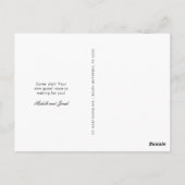 Elegant minimalistisch script Nieuwe adresfoto Briefkaart (Achterkant)