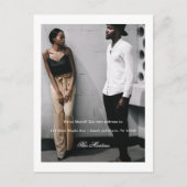 Elegant minimalistisch script Nieuwe adresfoto Briefkaart (Voorkant)