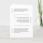 Elegant minimalistisch script QR Code Wedding vouw Programma (Achterkant)