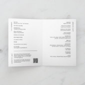 Elegant minimalistisch script QR Code Wedding vouw Programma (Binnen)
