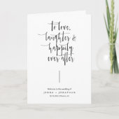 Elegant minimalistisch script QR Code Wedding vouw Programma (Voorkant)