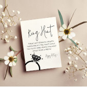 Elegant Minimalistisch script ring hunt vrijgezell Reclamebord Met Voetstuk