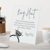 Elegant Minimalistisch script ring hunt vrijgezell Reclamebord Met Voetstuk (Insitu)