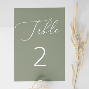 Elegant minimalistisch script sage groene bruiloft kaart