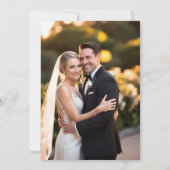 Elegant minimalistisch script Sla de trouwdatum op Kaart (Achterkant)