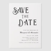 Elegant minimalistisch script Sla de trouwdatum op Vellum Uitnodigingen (Voorkant)