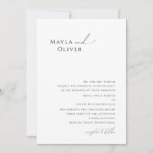 Elegant minimalistisch script Traditional Wedding  Kaart (Voorkant)