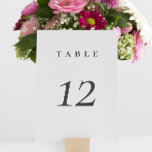 Elegant minimalistisch script Trouwtafelnummer Kaart<br><div class="desc">Elegant minimalistisch script bruiloft tabel nummer. Ontdek het hele collectie voor een gecoördineerd huwelijksthema. Dm voor advies of personalisatie</div>