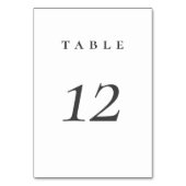 Elegant minimalistisch script Trouwtafelnummer Kaart (Achterkant)