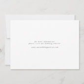 Elegant minimalistisch script zwart-wit save the date (Achterkant)