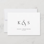 Elegant minimalistisch scriptweddenschap bedankt (Voorkant)