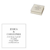 Elegant minimalistisch serf custom retour adres rubberstempel (Gestempeld)