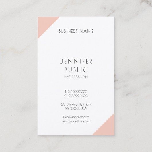 Elegant minimalistisch Sjabloon Moderne Verticaal Visitekaartje (Voorkant)