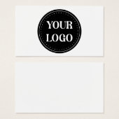 Elegant, Minimalistisch & Slank Zwart QR Code Logo Visitekaartje (Voorkant /achterkant)