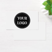 Elegant, Minimalistisch & Slank Zwart QR Code Logo Visitekaartje (Bureau)