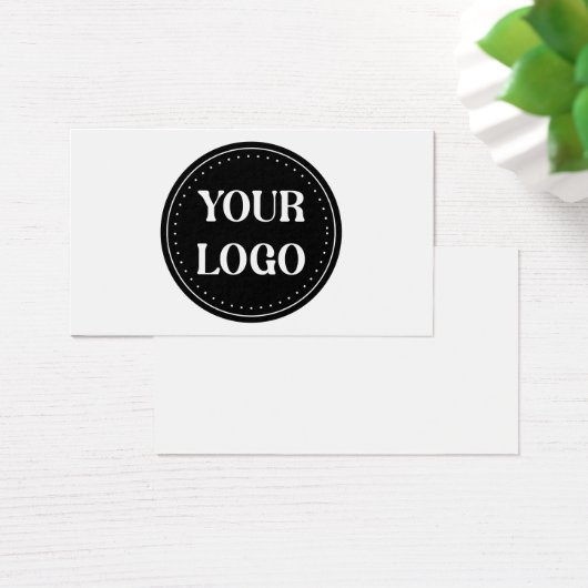 Elegant, Minimalistisch & Slank Zwart QR Code Logo Visitekaartje (Bureau)