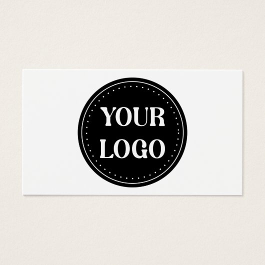 Elegant, Minimalistisch & Slank Zwart QR Code Logo Visitekaartje (Voorkant)