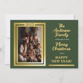 Elegant minimalistisch | Sterren | Vrolijke Kerstf Feestdagenkaart (Voorkant)