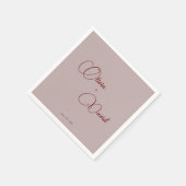 Elegant minimalistisch stoffig Roos bruiloft Servet (Hoek)