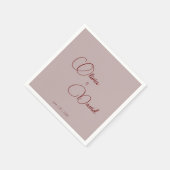 Elegant minimalistisch stoffig Roos bruiloft Servet (Hoek)