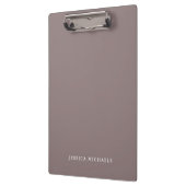 Elegant minimalistisch stoffig Roos gepersonalisee Klembord (Links)