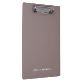 Elegant minimalistisch stoffig Roos gepersonalisee Klembord (Rechts)