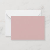 Elegant minimalistisch stoffig Roos twee rand Notitiekaartje (Achterkant)