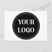 Elegant, Minimalistisch & Strak Zwart QR Code Logo Informatiekaartje (Voorkant)