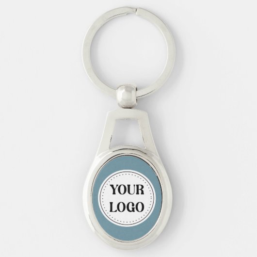 Elegant, Minimalistisch & Strak Zwart QR Code Logo Sleutelhanger (Voorkant)